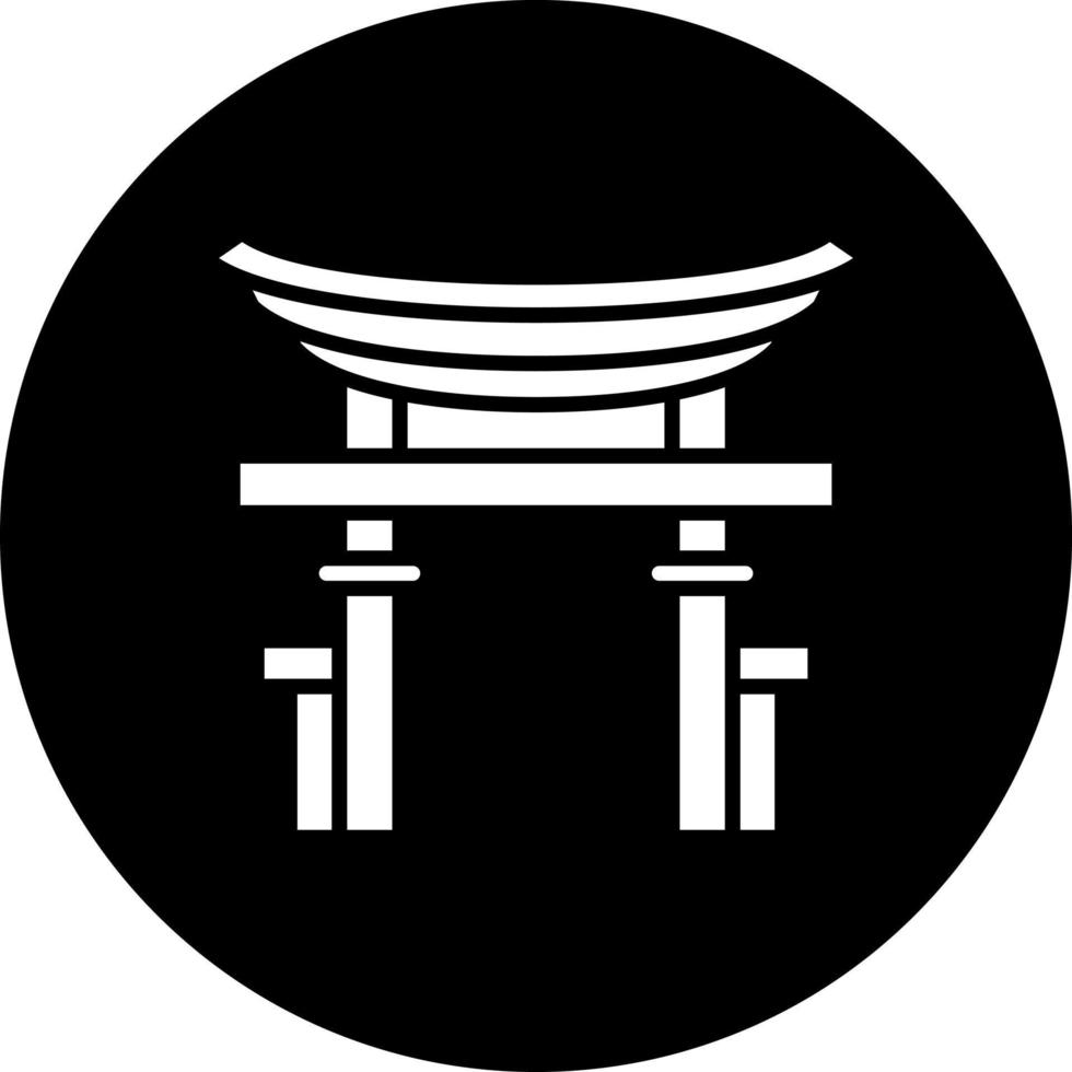 Torii Gate Vector Icon Style