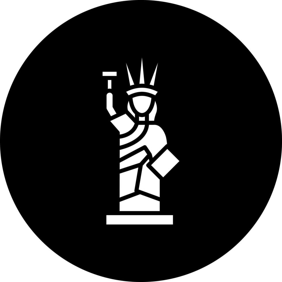 estatua de libertad vector icono estilo