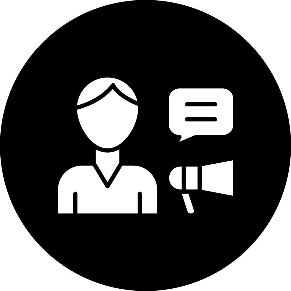 PR Specialist Male Vector Icon Style