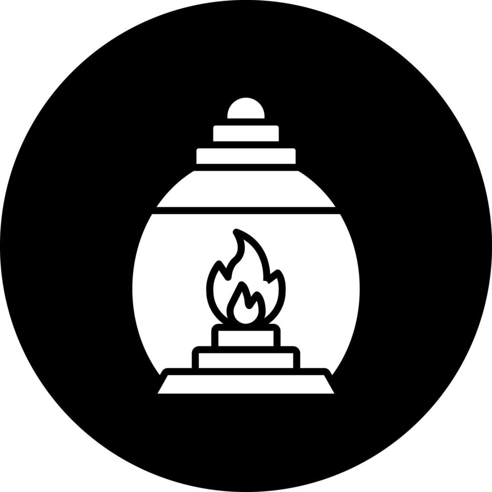 Gas Lamp Vector Icon Style