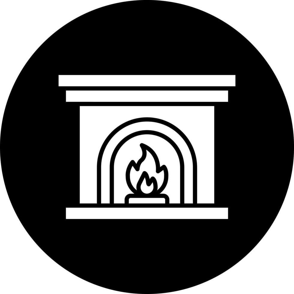 Fireplace Vector Icon Style