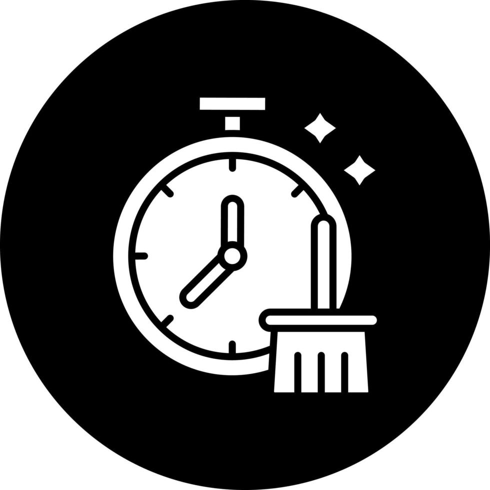 Last Minute Cleaning Vector Icon Style