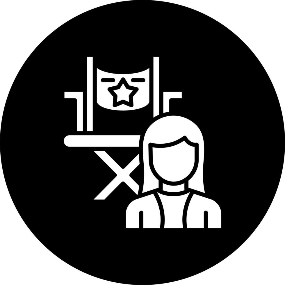 Director Female Vector Icon Style