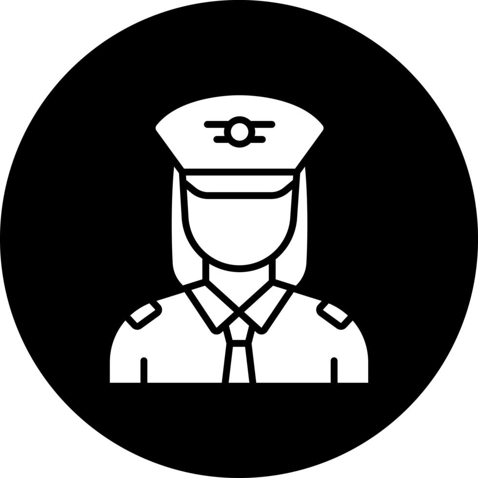 Female Captain Vector Icon Style