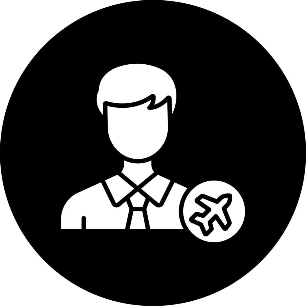 Airline Agent Vector Icon Style
