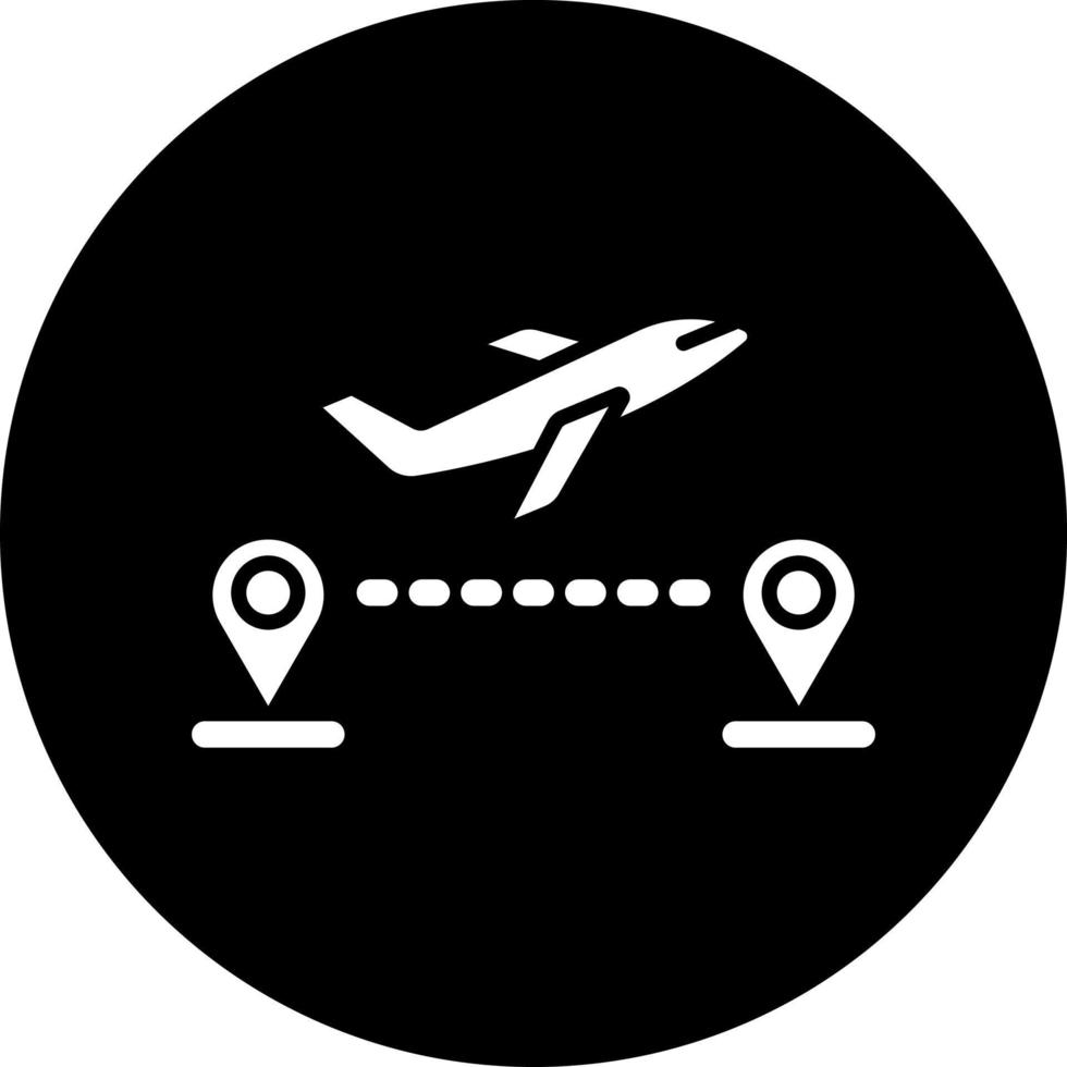 directo vuelo vector icono estilo