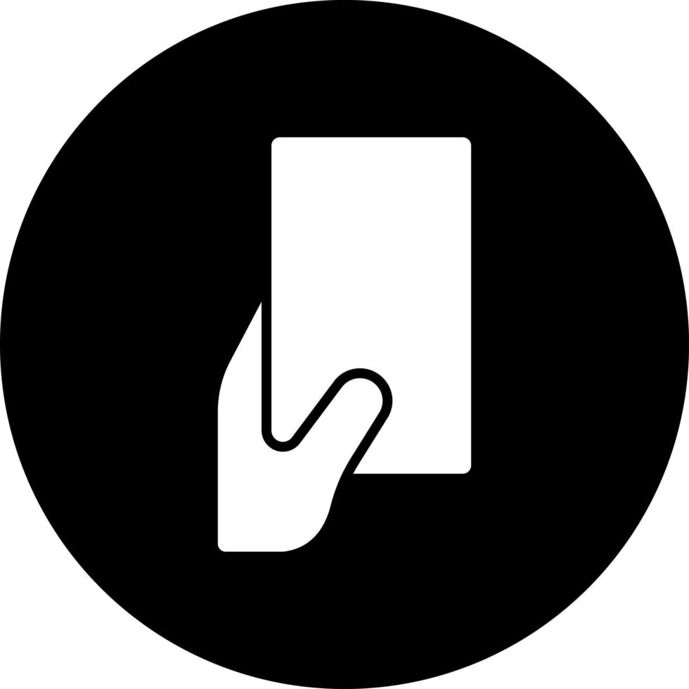Yellow Card Vector Icon Style