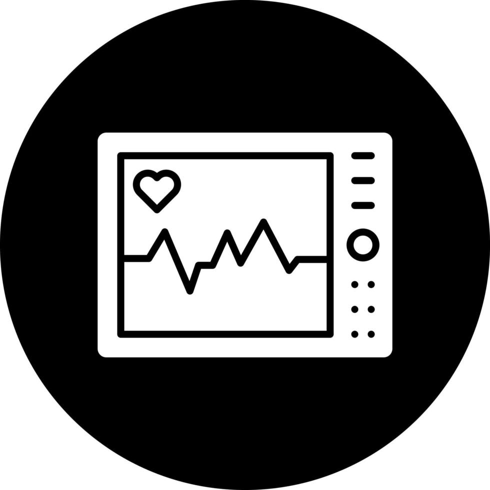 electrocardiograma vector icono estilo