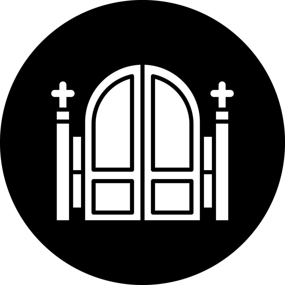 Cementery Gate Vector Icon Style