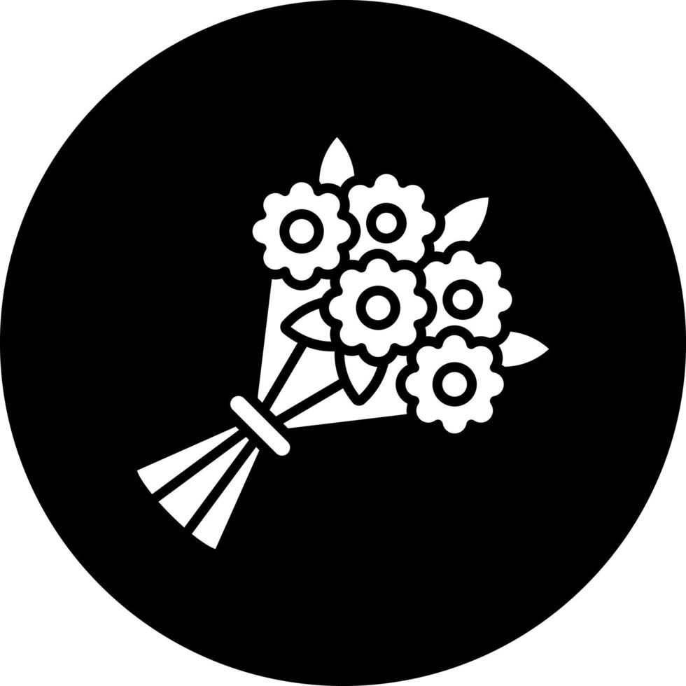 Flower Bouquet Vector Icon Style