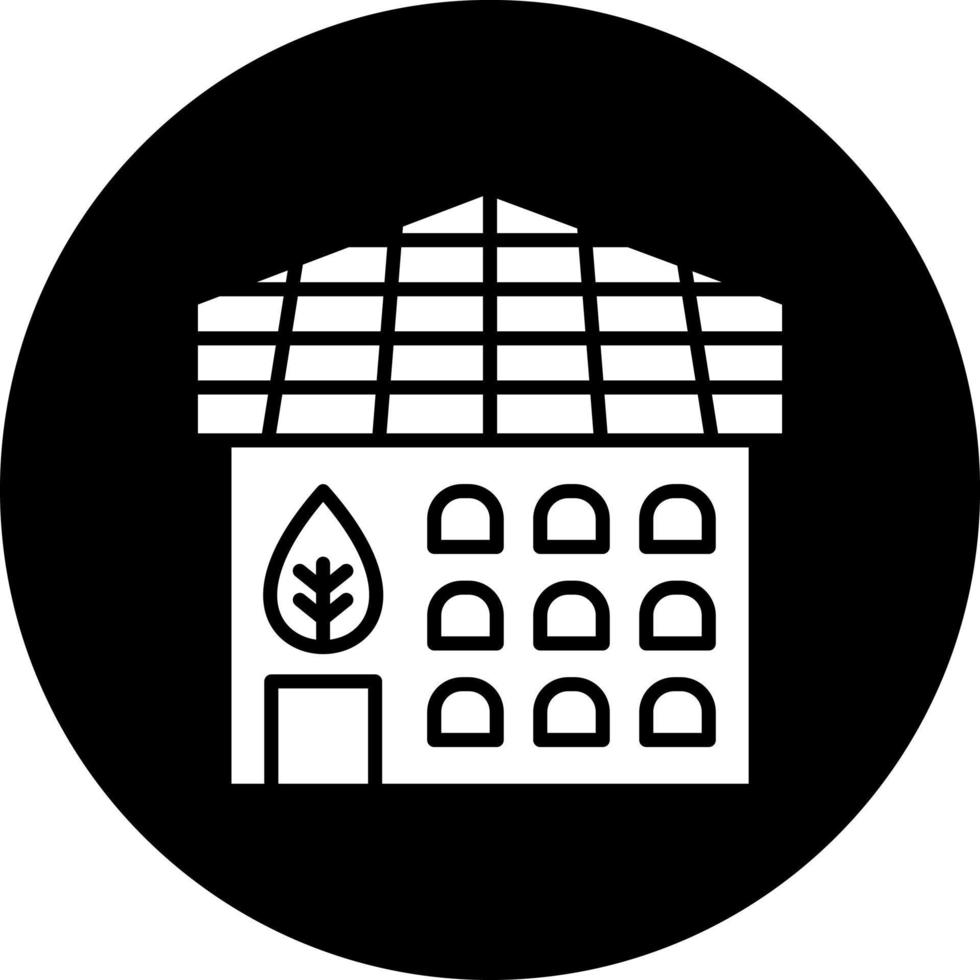 Eco Solar Home Vector Icon Style