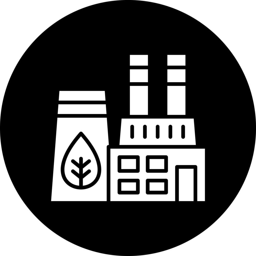 Green Factory Vector Icon Style