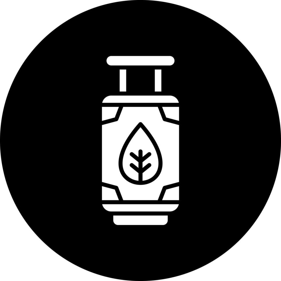 Biogas Cylinder Vector Icon Style