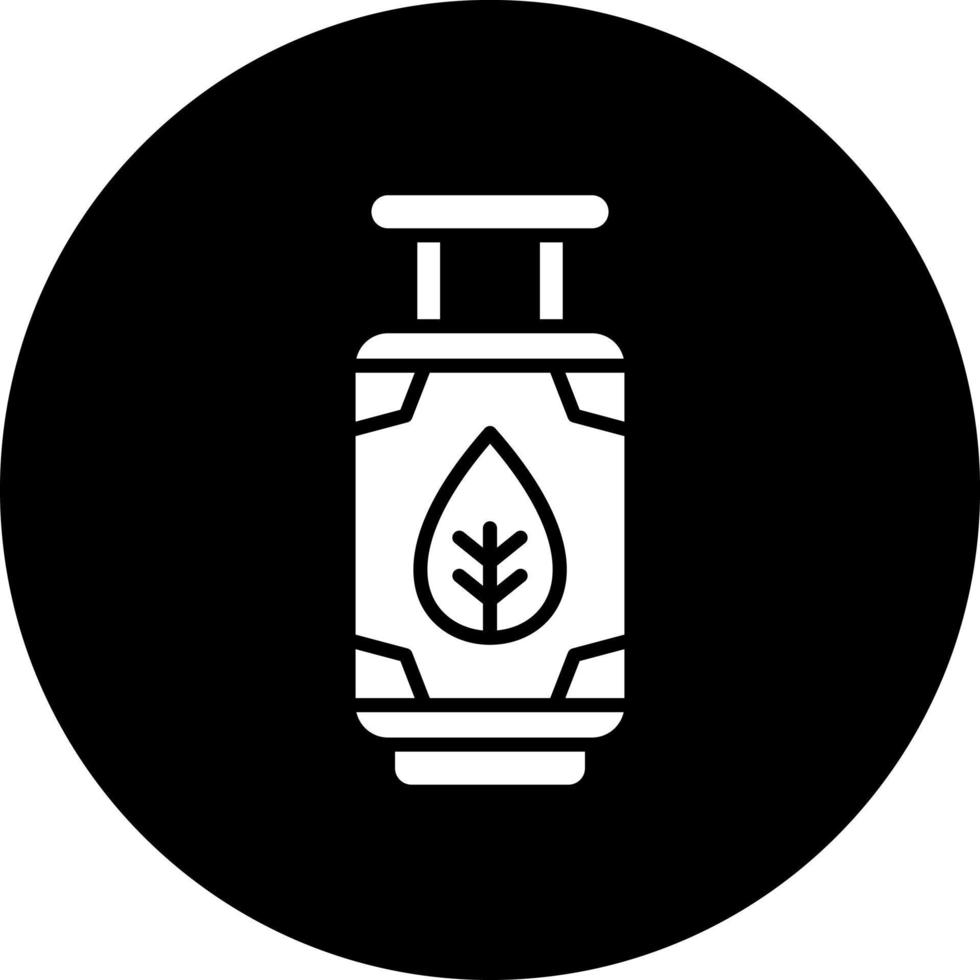 Biogas Cylinder Vector Icon Style