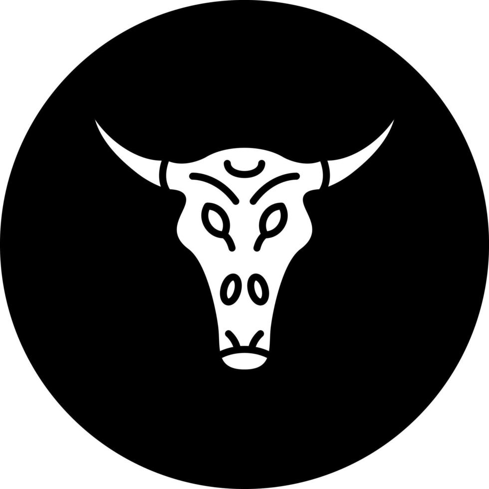 Bull Skull Vector Icon Style