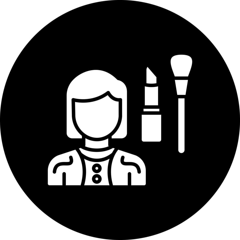Make Up Artist Female Vector Icon Style