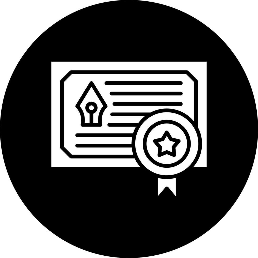 certificado vector icono estilo
