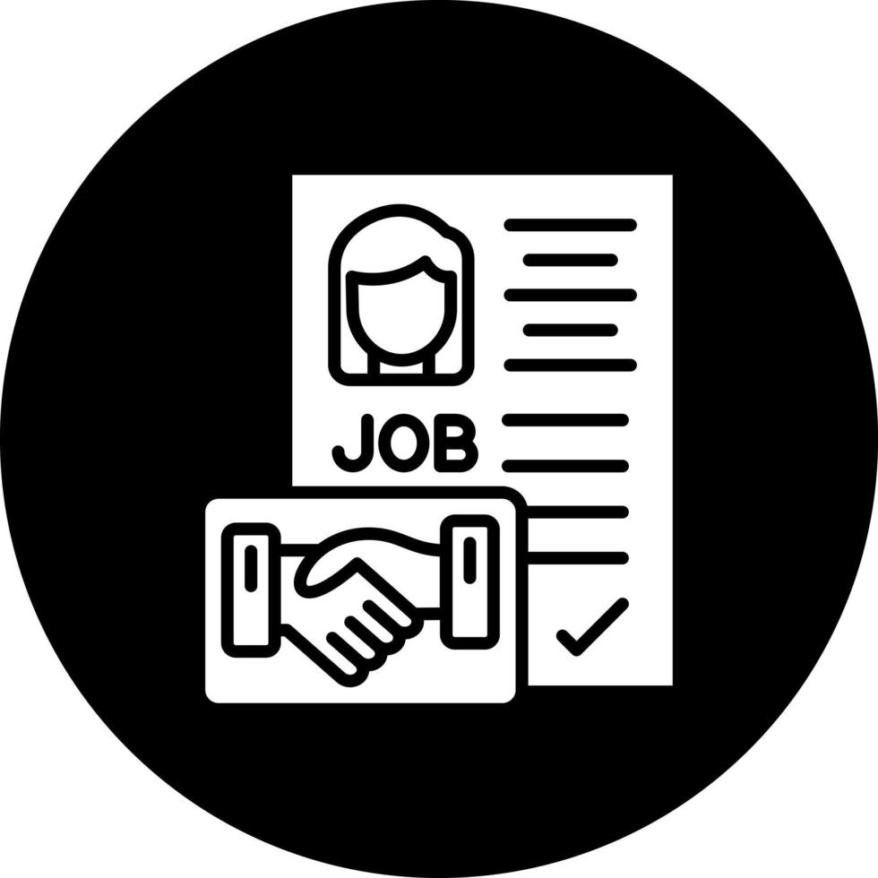 Employment Contract Vector Icon Style