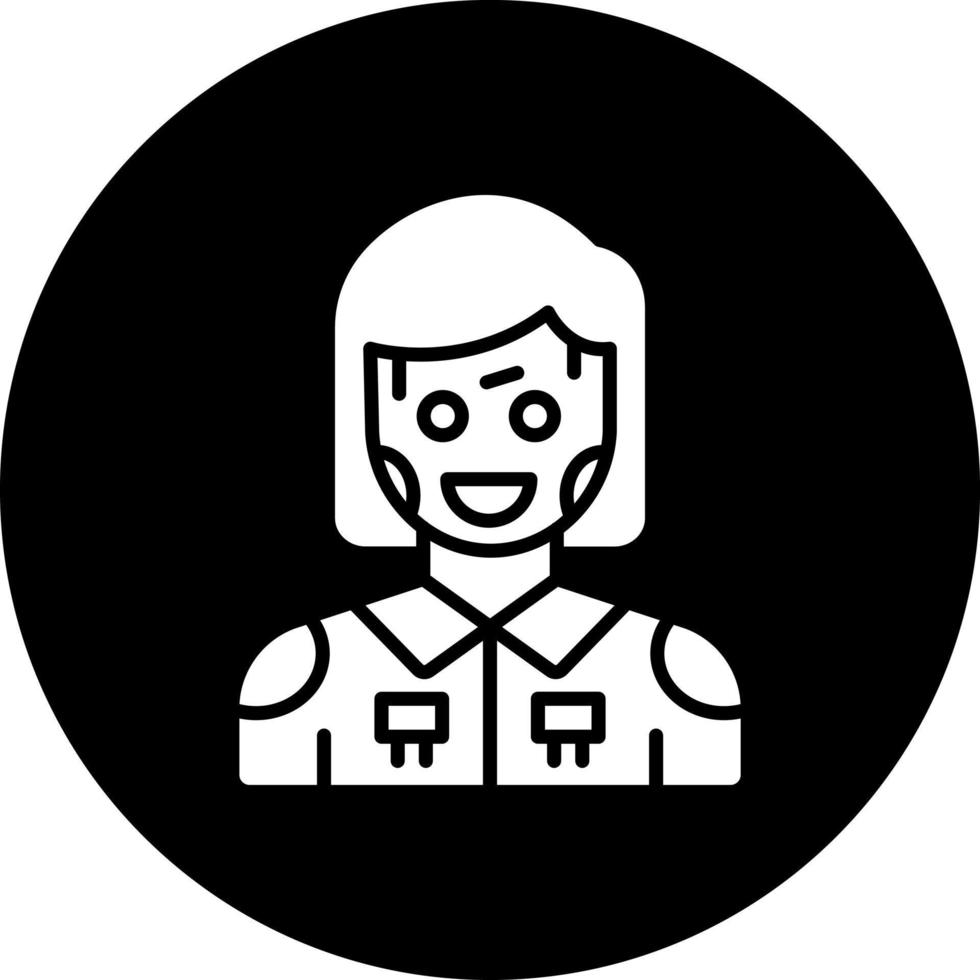 Humanoid Robot Vector Icon Style