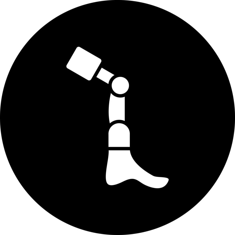 Bionic Leg Vector Icon Style