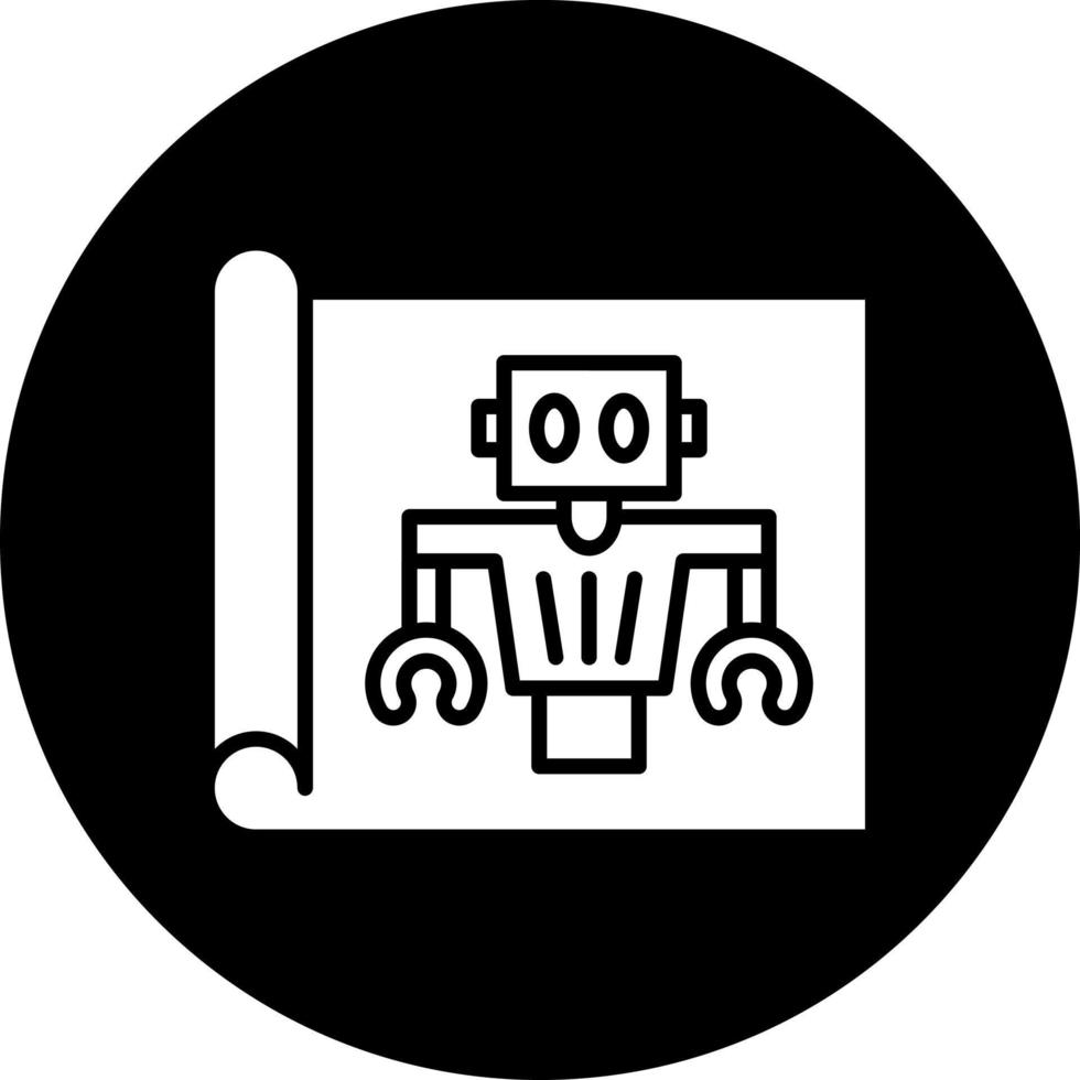 robot Plano vector icono estilo