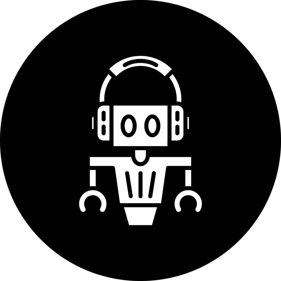 Customer Service Robot Vector Icon Style