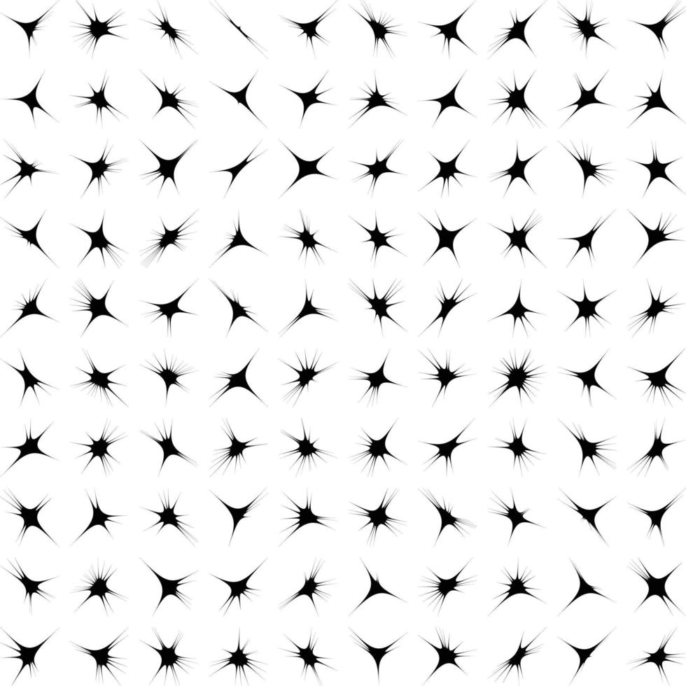 Abstract Hand drwan sparkles shape and fire flakes shape Set 50 vector