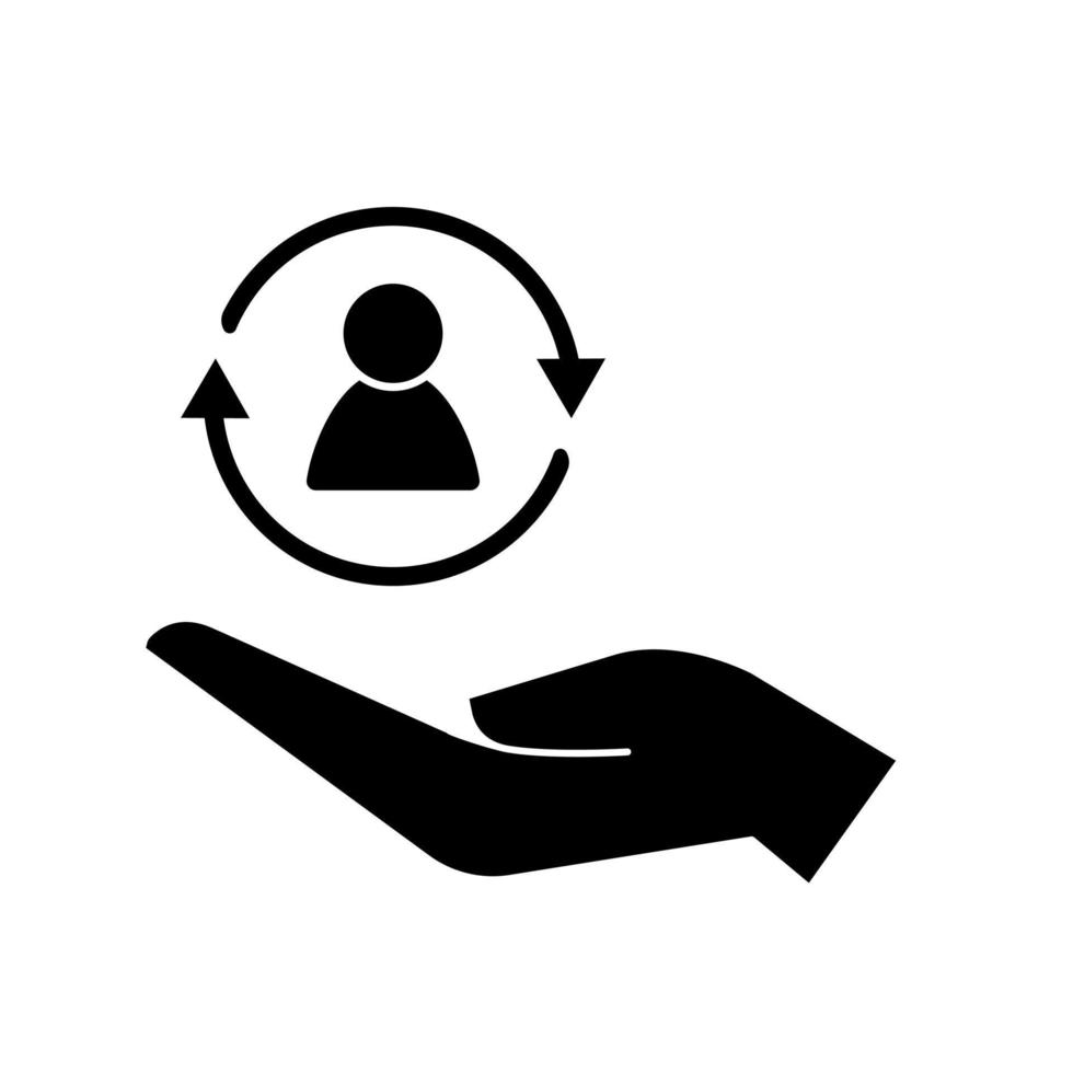 Care customer vector icon. Total inclusive service illustration sign. retention symbol.