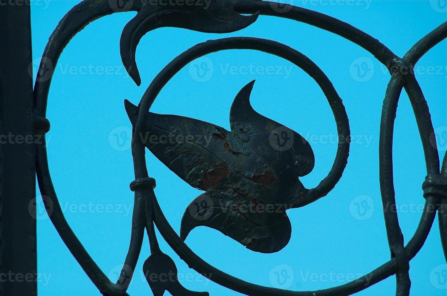 interesting original metal, pattern has a smooth background in closeup photo