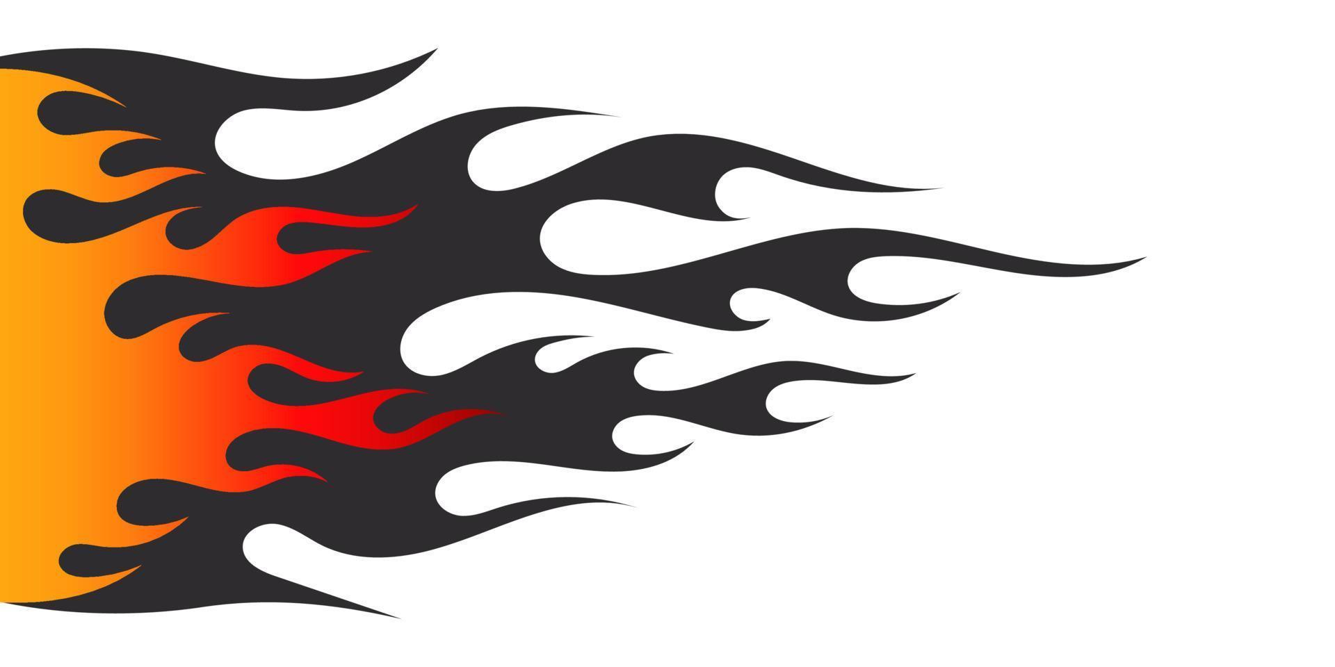 Fire flame. Flame silhouette. Black and red fiery flames. Vector scalable graphics