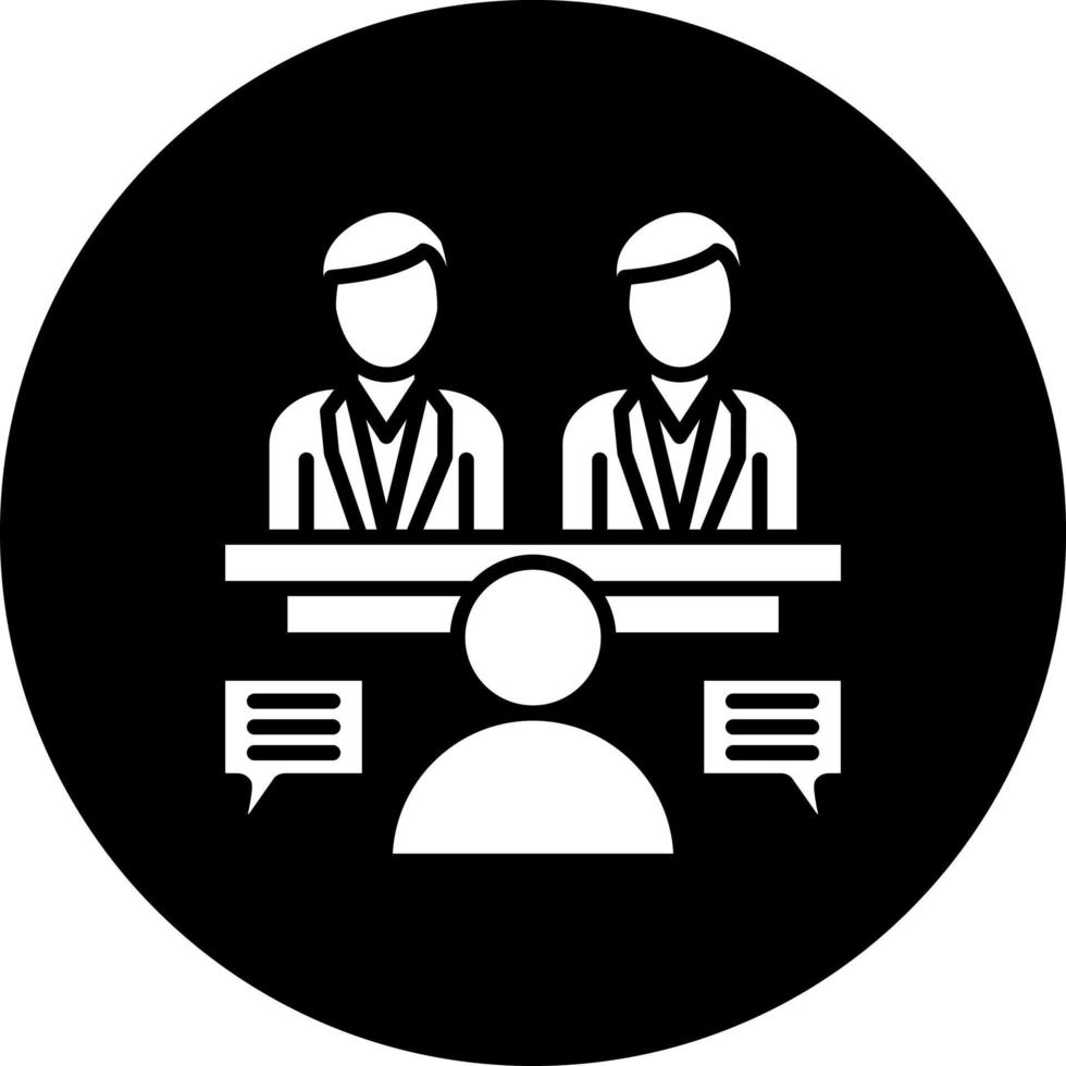 Job Interview Vector Icon Style