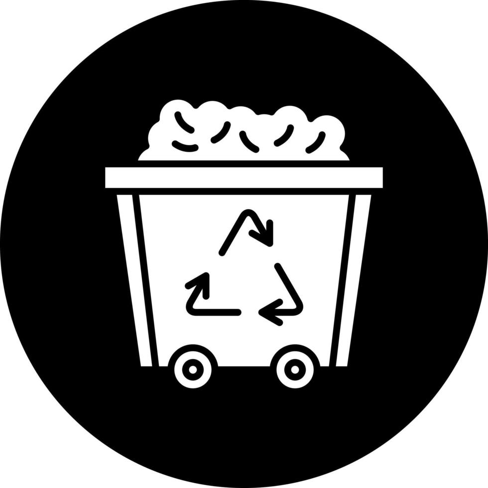 basura lata vector icono estilo