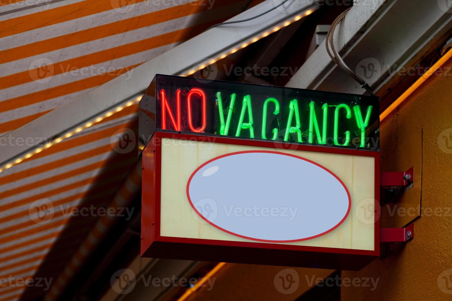 No vacancy - Neon light photo