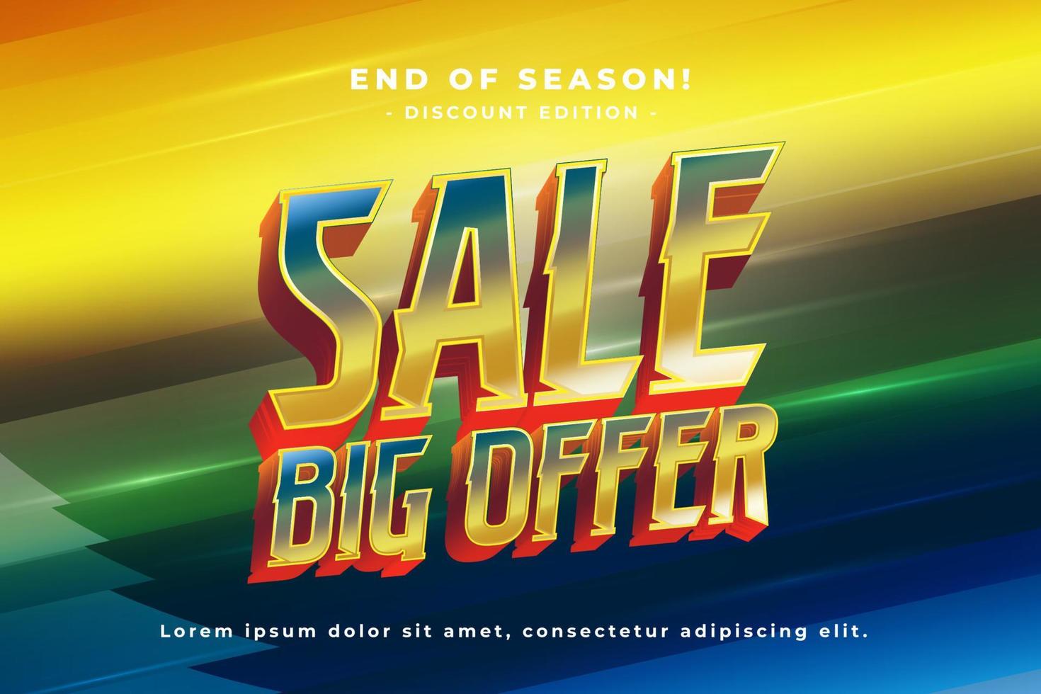 Sale Big Promo Text Effect vector