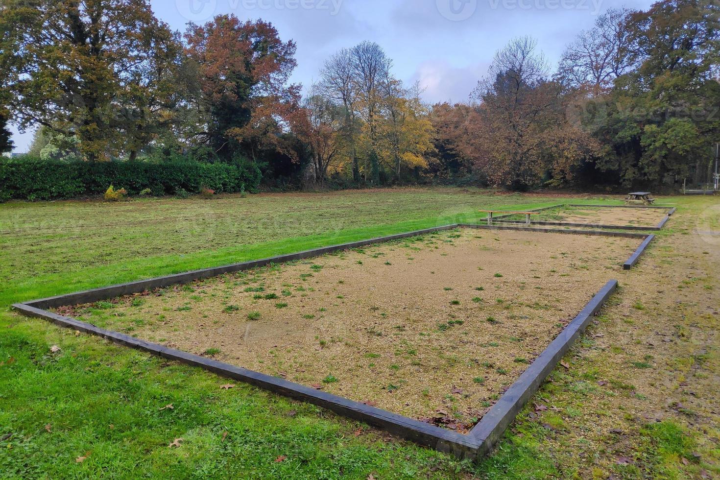 Petanque fields in a park photo