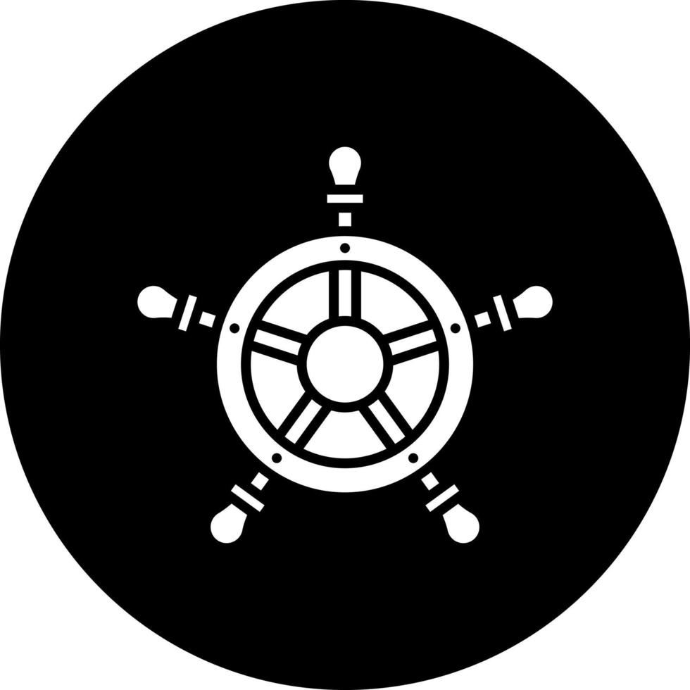 Ship Wheel Vector Icon Style