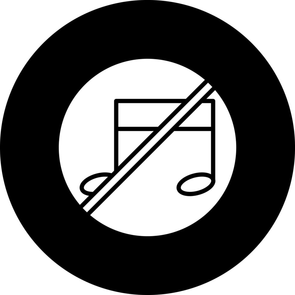 No Music Vector Icon Style