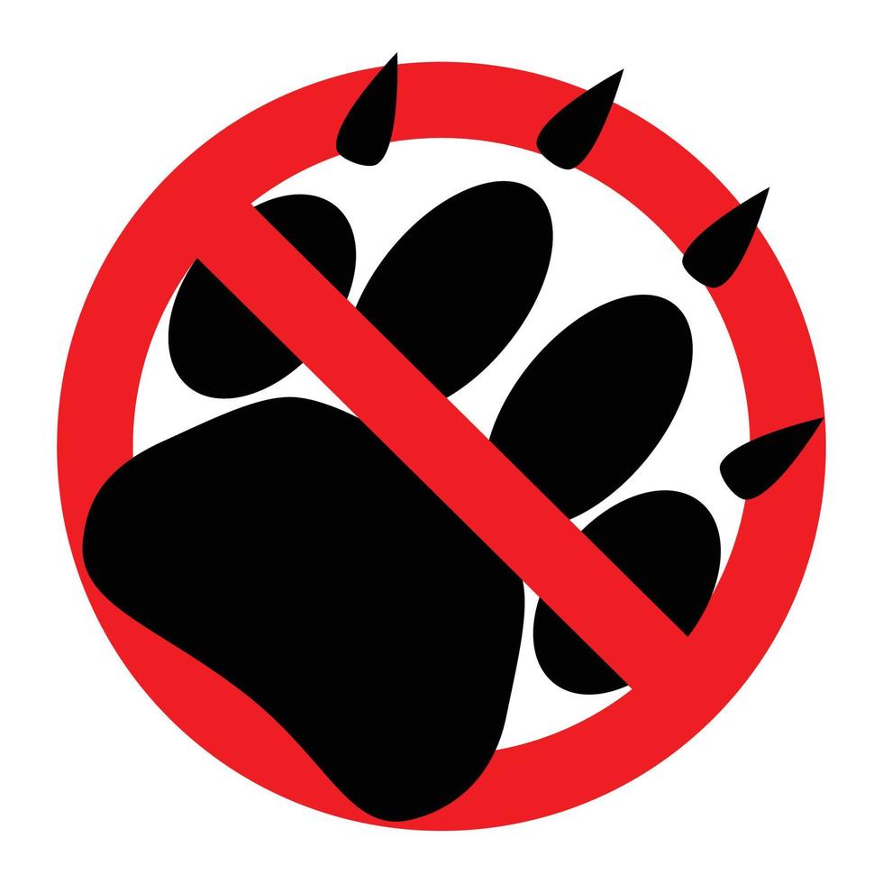 Ban foot print animal vector