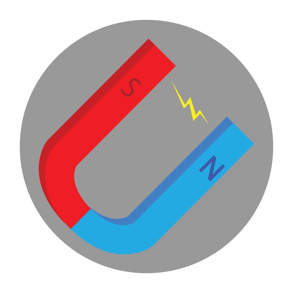 Magnet flat icon vector