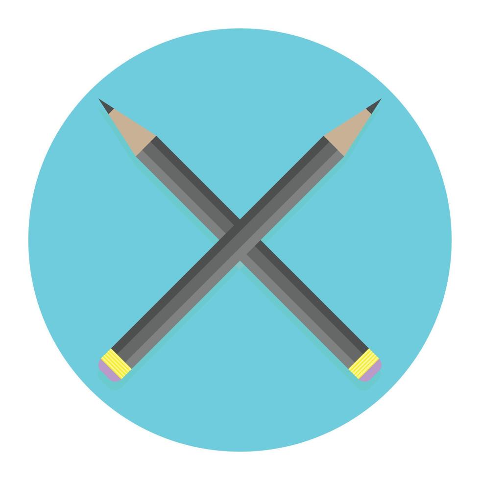 Icon cross pencil vector