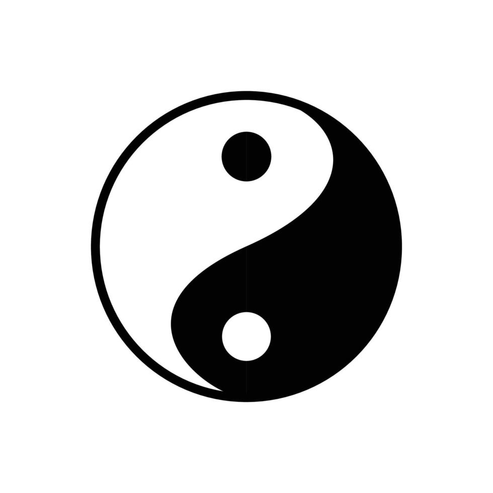 icono de yin yang vector