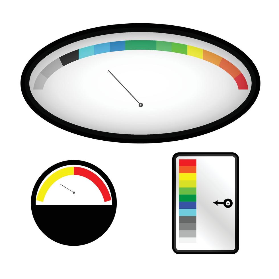 Set of indicators with colored spectral indicator vector