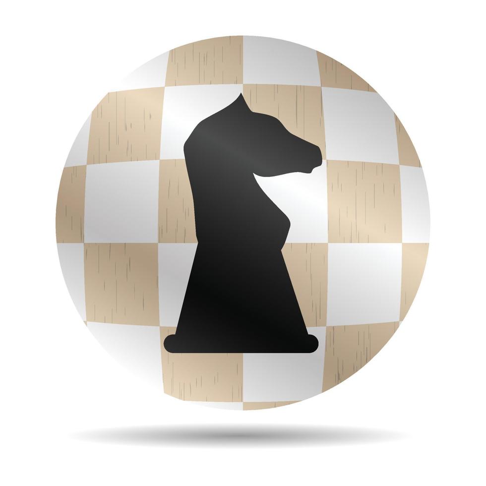 Icon chess knight vector
