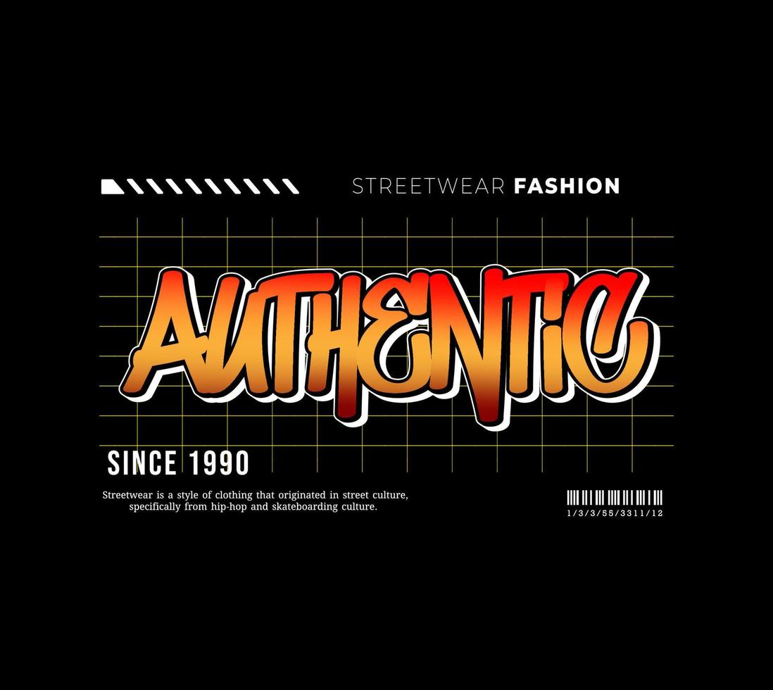 Streetwear Aesthetic T-Shirt Design, Slogan Typography. for Screen Printing Design vector