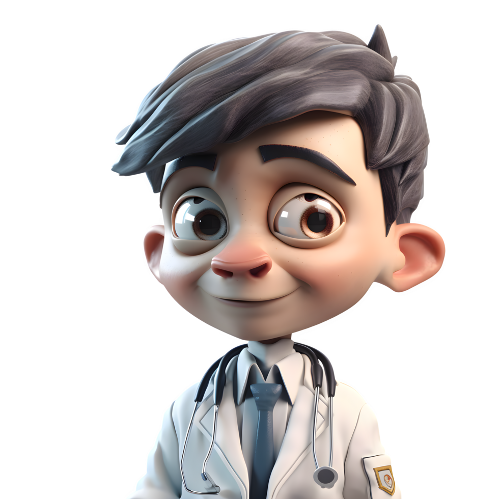 Motivated 3D Doctor with Stretcher Ideal for Emergency Room or Critical Care Advertising PNG Transparent Background