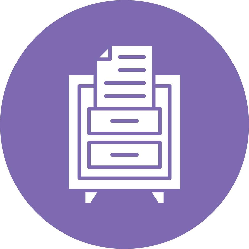Vector Design File Drawer Icon Style