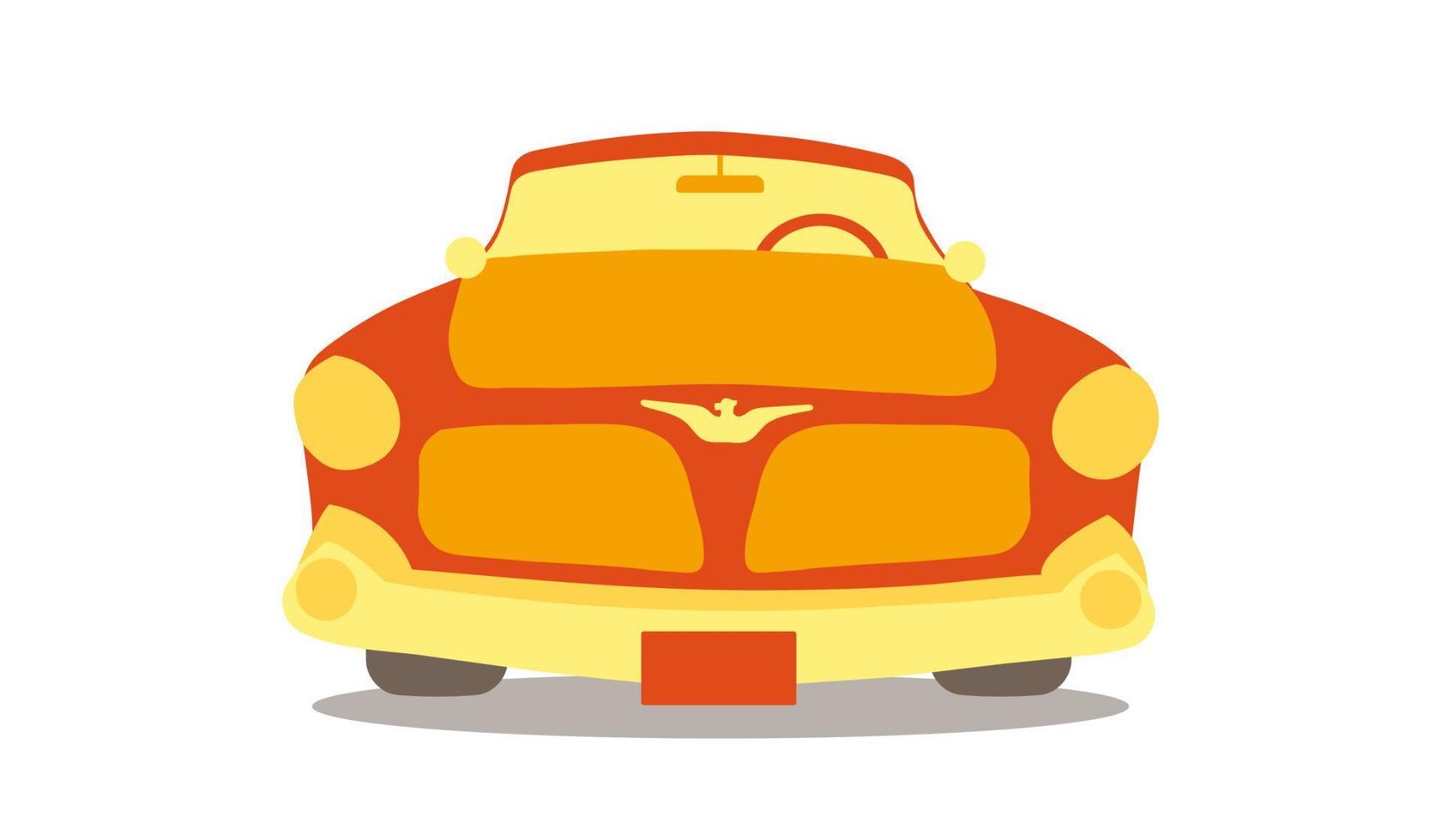Retro car icon. Cartoon illustration of retro car vector icon for web design