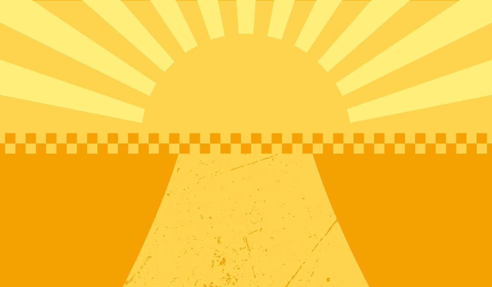 Background for a taxi service business card with sunburst background and road in retro style. vector