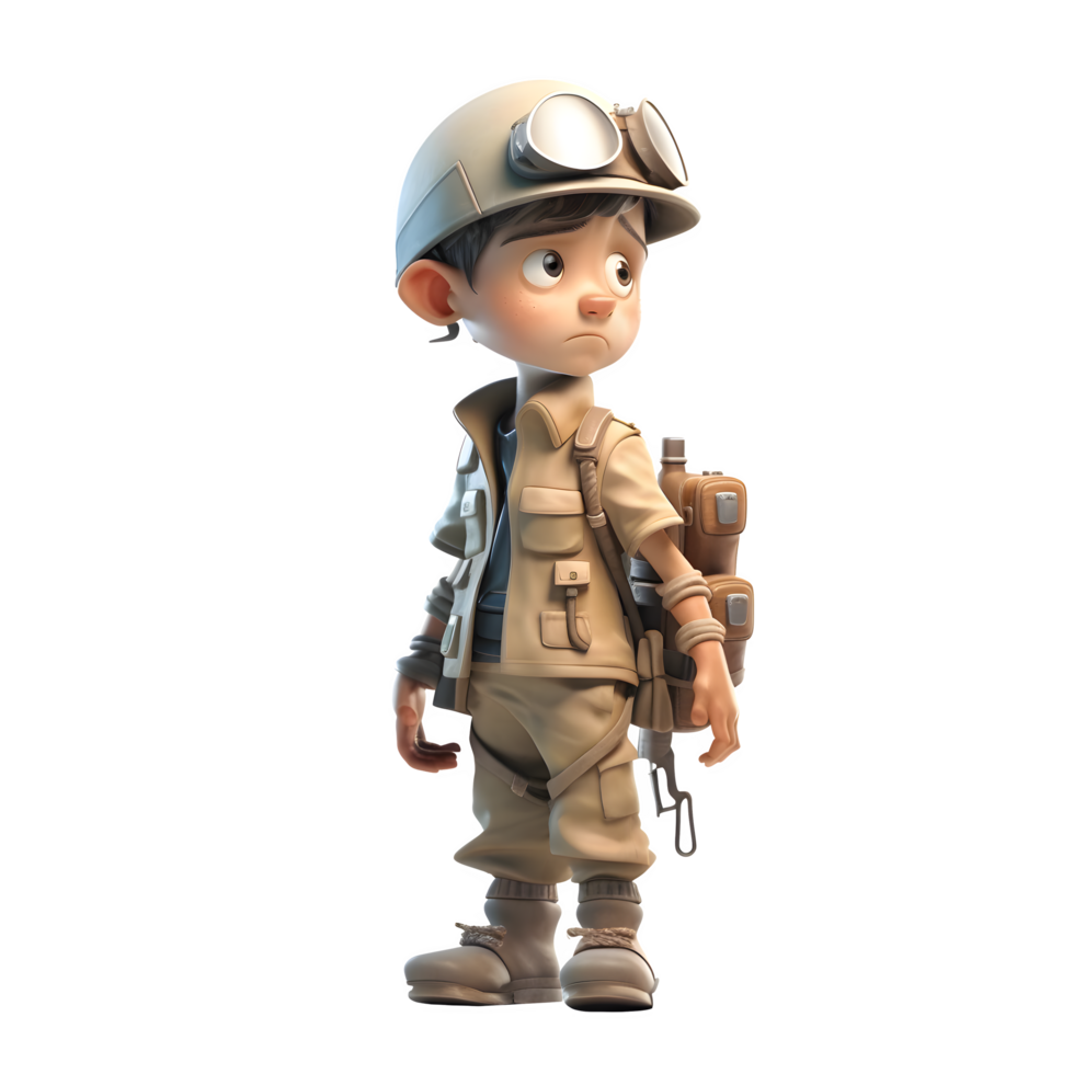 élite les forces 3d rendre de armée homme dans uniforme sur blanc Contexte png transparent Contexte