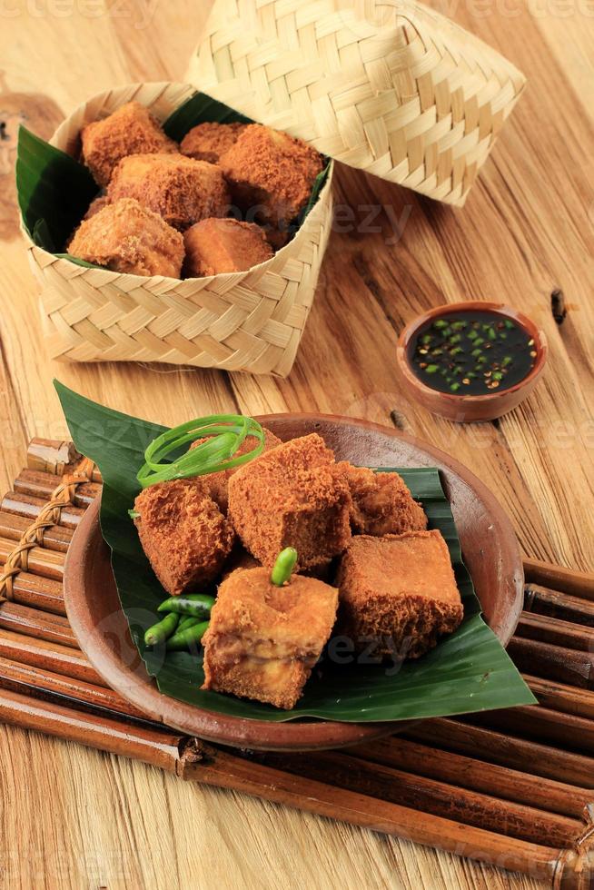 Deep Fried Bean Curd Tofu from Sumedang, West Java. photo